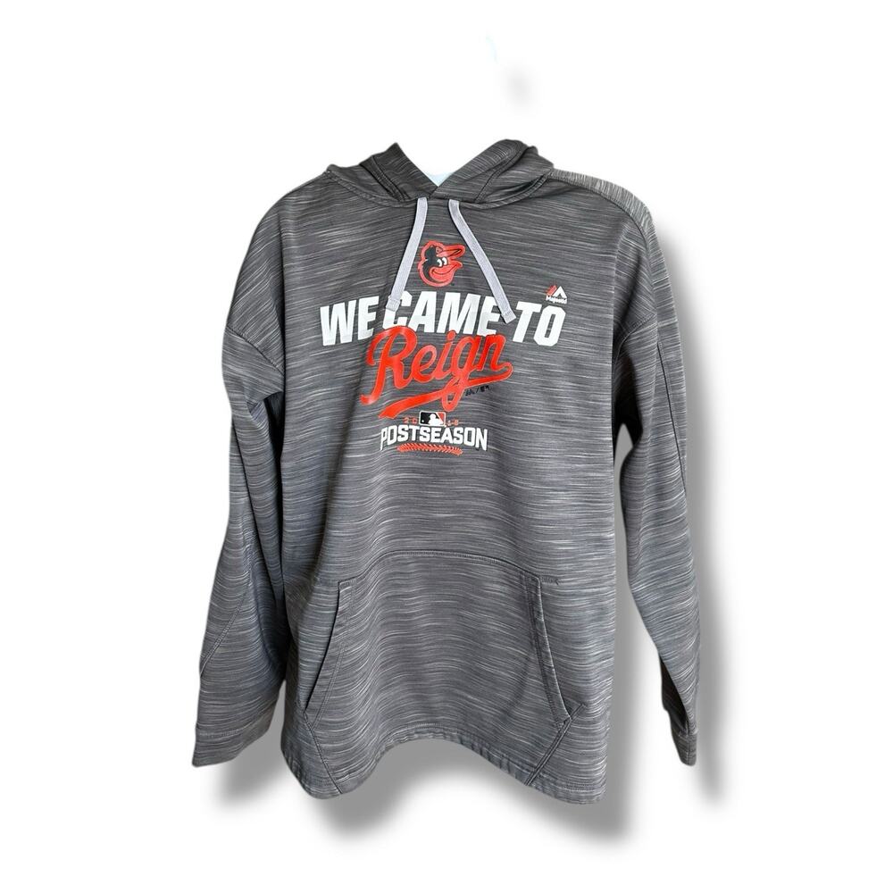 Majestic Baltimore Orioles Thermabase Hoodie ‘We Came To Reign’ Sweatshirt 2XL